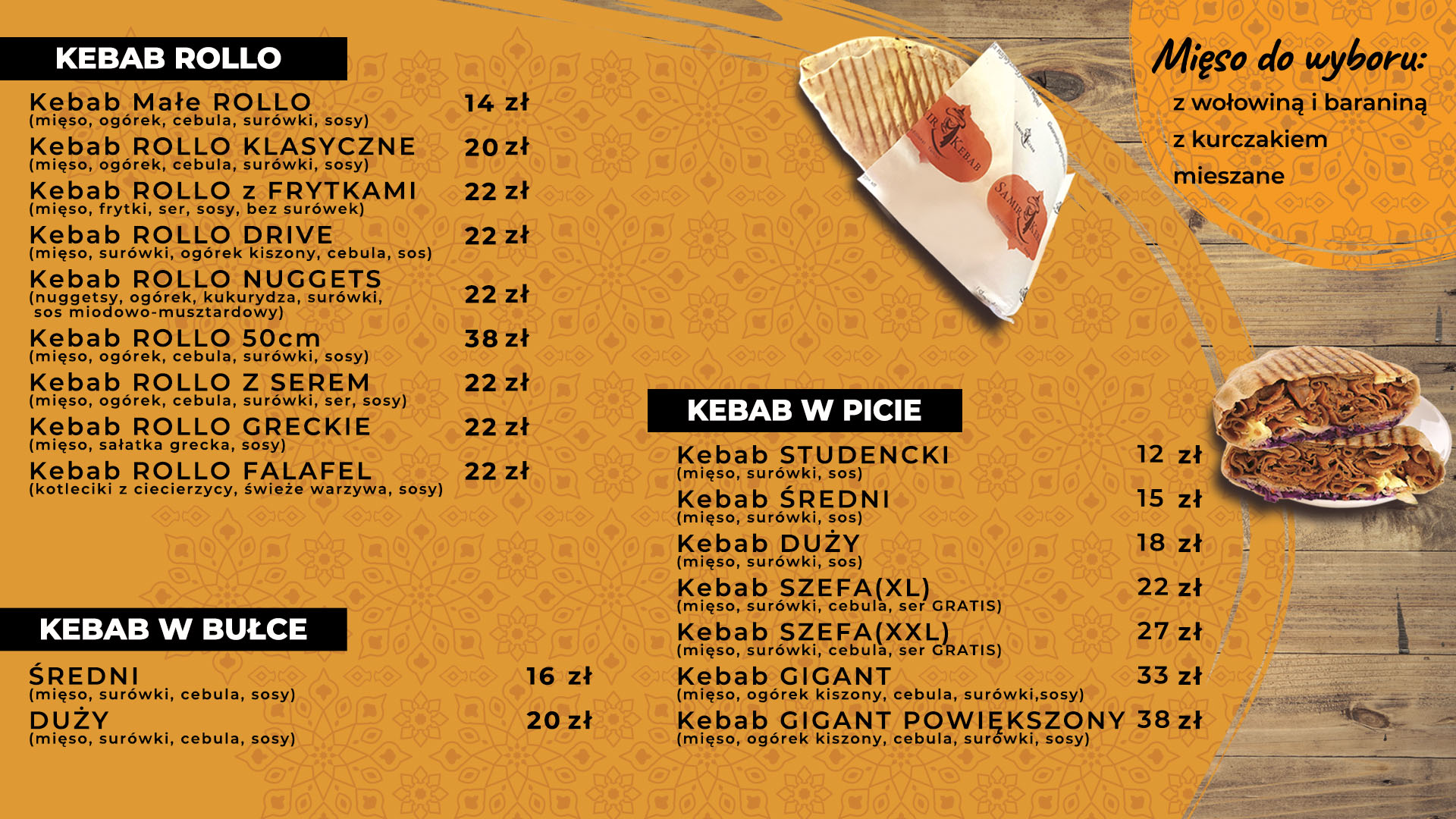 Samir Kebab - MENU część I